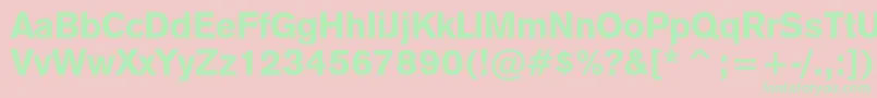 Gothic725blackcbt-Schriftart – Grüne Schriften auf rosa Hintergrund