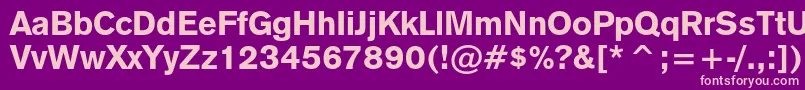 Gothic725blackcbt Font – Pink Fonts on Purple Background