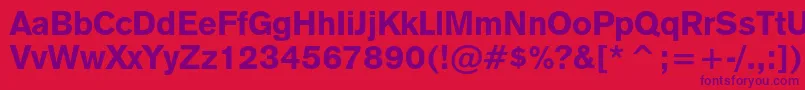 Шрифт Gothic725blackcbt – фиолетовые шрифты на красном фоне