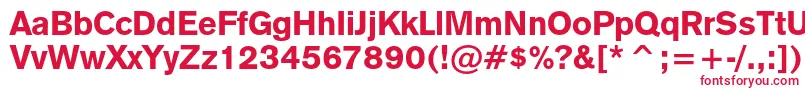 Gothic725blackcbt Font – Red Fonts on White Background