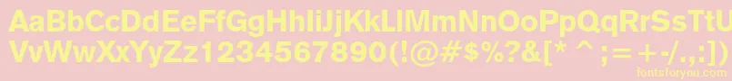Gothic725blackcbt Font – Yellow Fonts on Pink Background