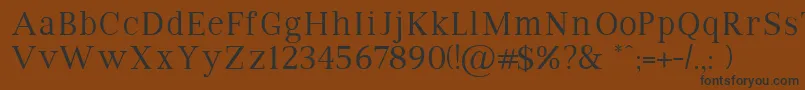 VipromanRegular Font – Black Fonts on Brown Background