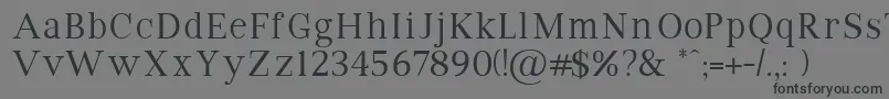 VipromanRegular Font – Black Fonts on Gray Background