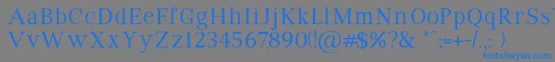 VipromanRegular-fontti – siniset fontit harmaalla taustalla