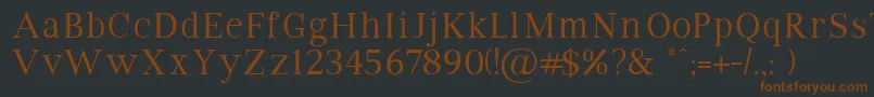 VipromanRegular Font – Brown Fonts on Black Background