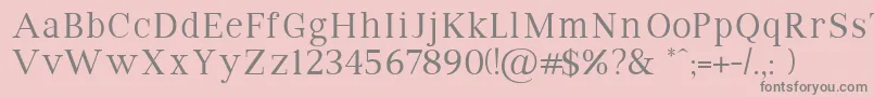 VipromanRegular Font – Gray Fonts on Pink Background