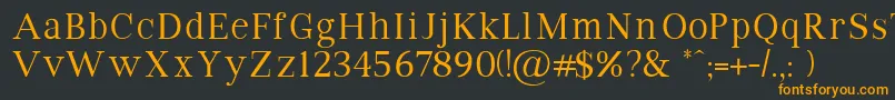 VipromanRegular Font – Orange Fonts on Black Background