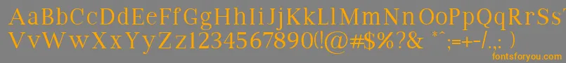 VipromanRegular Font – Orange Fonts on Gray Background