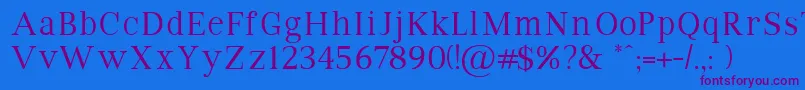 VipromanRegular Font – Purple Fonts on Blue Background