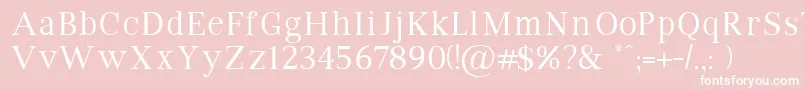 Шрифт VipromanRegular – белые шрифты на розовом фоне
