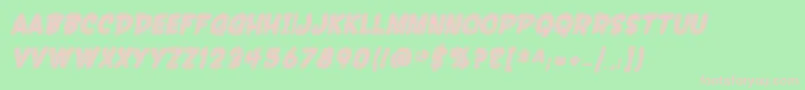 Шрифт SfWonderComicInlineItalic – розовые шрифты на зелёном фоне