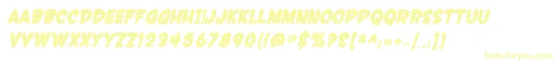 フォントSfWonderComicInlineItalic – 黄色のフォント