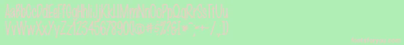 MarkerFinePointPlainRegular Font – Pink Fonts on Green Background