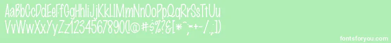 MarkerFinePointPlainRegular Font – White Fonts on Green Background