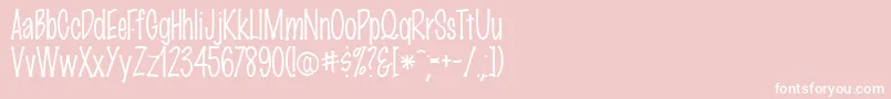 MarkerFinePointPlainRegular Font – White Fonts on Pink Background