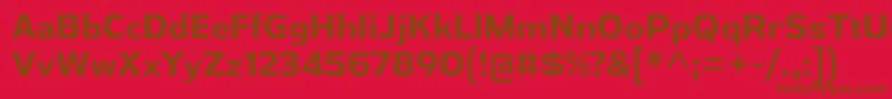AthabascaBd-fontti – ruskeat fontit punaisella taustalla