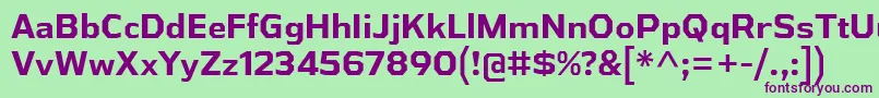 AthabascaBd Font – Purple Fonts on Green Background