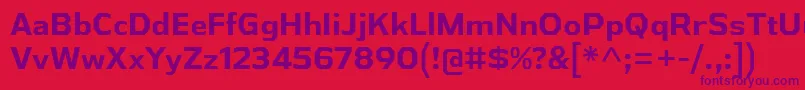 AthabascaBd Font – Purple Fonts on Red Background