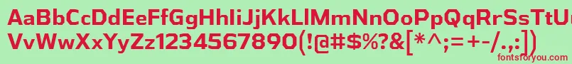 AthabascaBd Font – Red Fonts on Green Background