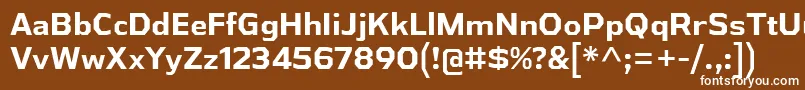 フォントAthabascaBd – 茶色の背景に白い文字