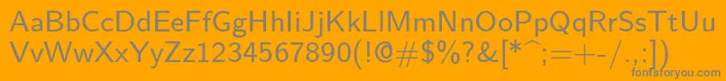 Lmsans9Regular Font – Gray Fonts on Orange Background