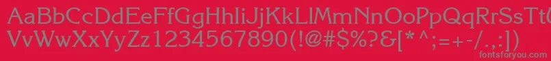 Agkornelia Font – Gray Fonts on Red Background