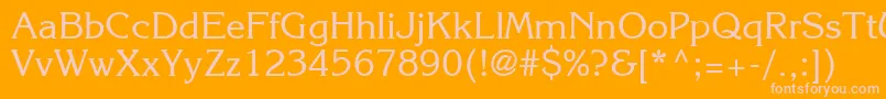 Agkornelia-Schriftart – Rosa Schriften auf orangefarbenem Hintergrund