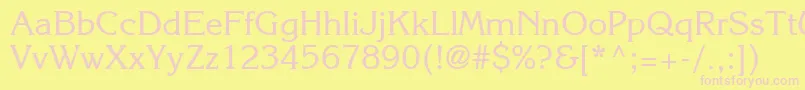 Agkornelia Font – Pink Fonts on Yellow Background