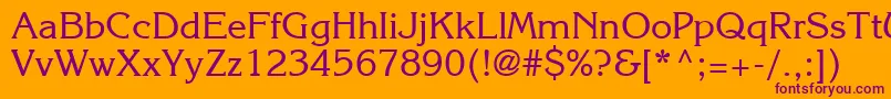 Agkornelia Font – Purple Fonts on Orange Background
