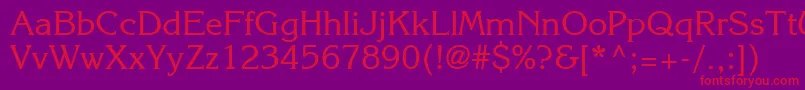Agkornelia Font – Red Fonts on Purple Background