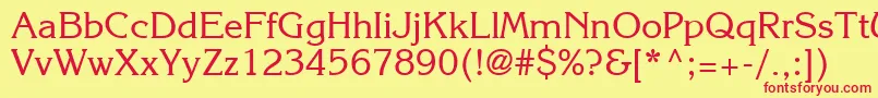 Agkornelia Font – Red Fonts on Yellow Background