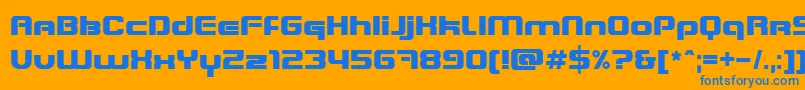 Blastein Font – Blue Fonts on Orange Background