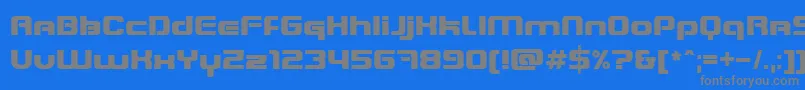 Blastein-Schriftart – Graue Schriften auf blauem Hintergrund