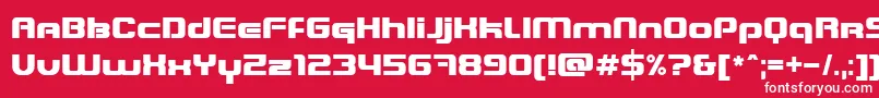 フォントBlastein – 赤い背景に白い文字