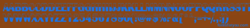 AAlbionicbw Font – Blue Fonts on Brown Background