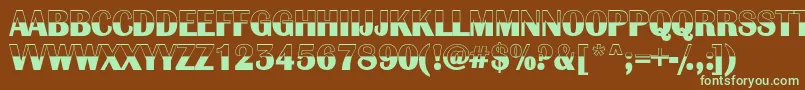 AAlbionicbw Font – Green Fonts on Brown Background