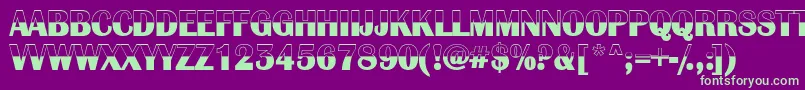 AAlbionicbw Font – Green Fonts on Purple Background