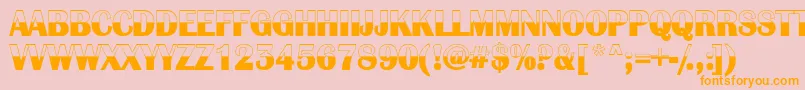 AAlbionicbw Font – Orange Fonts on Pink Background