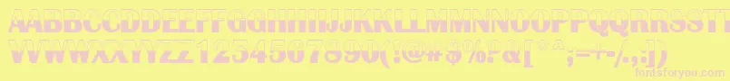 AAlbionicbw Font – Pink Fonts on Yellow Background