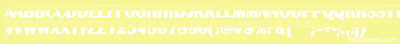 AAlbionicbw Font – White Fonts on Yellow Background