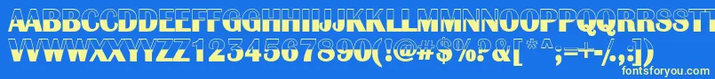 AAlbionicbw Font – Yellow Fonts on Blue Background