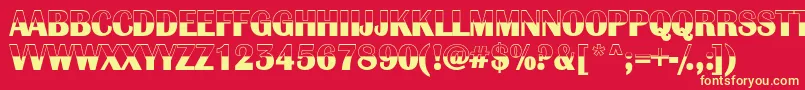 AAlbionicbw Font – Yellow Fonts on Red Background