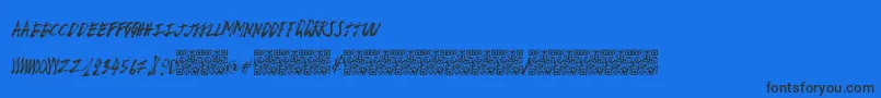 フォントBreakpoint – 黒い文字の青い背景