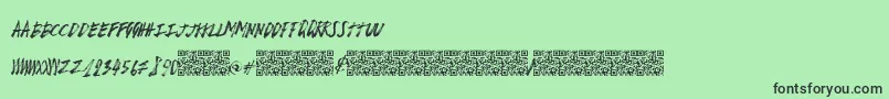 Czcionka Breakpoint – czarne czcionki na zielonym tle