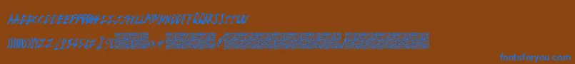 Czcionka Breakpoint – niebieskie czcionki na brązowym tle