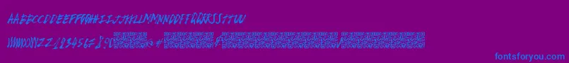 Breakpoint-Schriftart – Blaue Schriften auf violettem Hintergrund