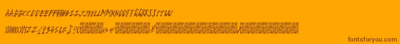 Breakpoint Font – Brown Fonts on Orange Background