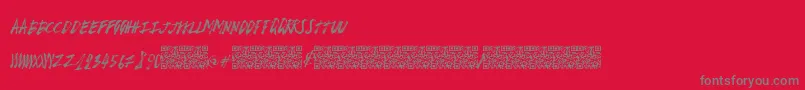 Czcionka Breakpoint – szare czcionki na czerwonym tle