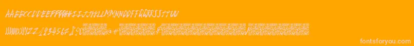 Breakpoint-Schriftart – Rosa Schriften auf orangefarbenem Hintergrund