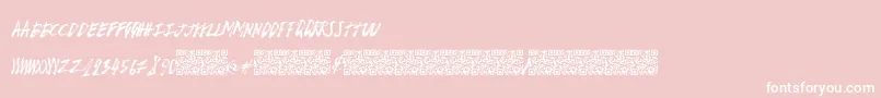 Шрифт Breakpoint – белые шрифты на розовом фоне